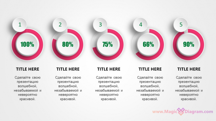 Круговые диаграммы с процентами