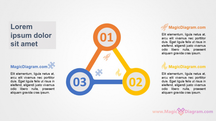 Треугольник с кругами по углам